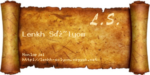 Lenkh Sólyom névjegykártya